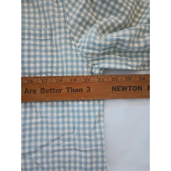Marine Layer Women's Flannel Blue Gingham Button Up Shirt Size L Long Sleeve - Picture 6 of 8